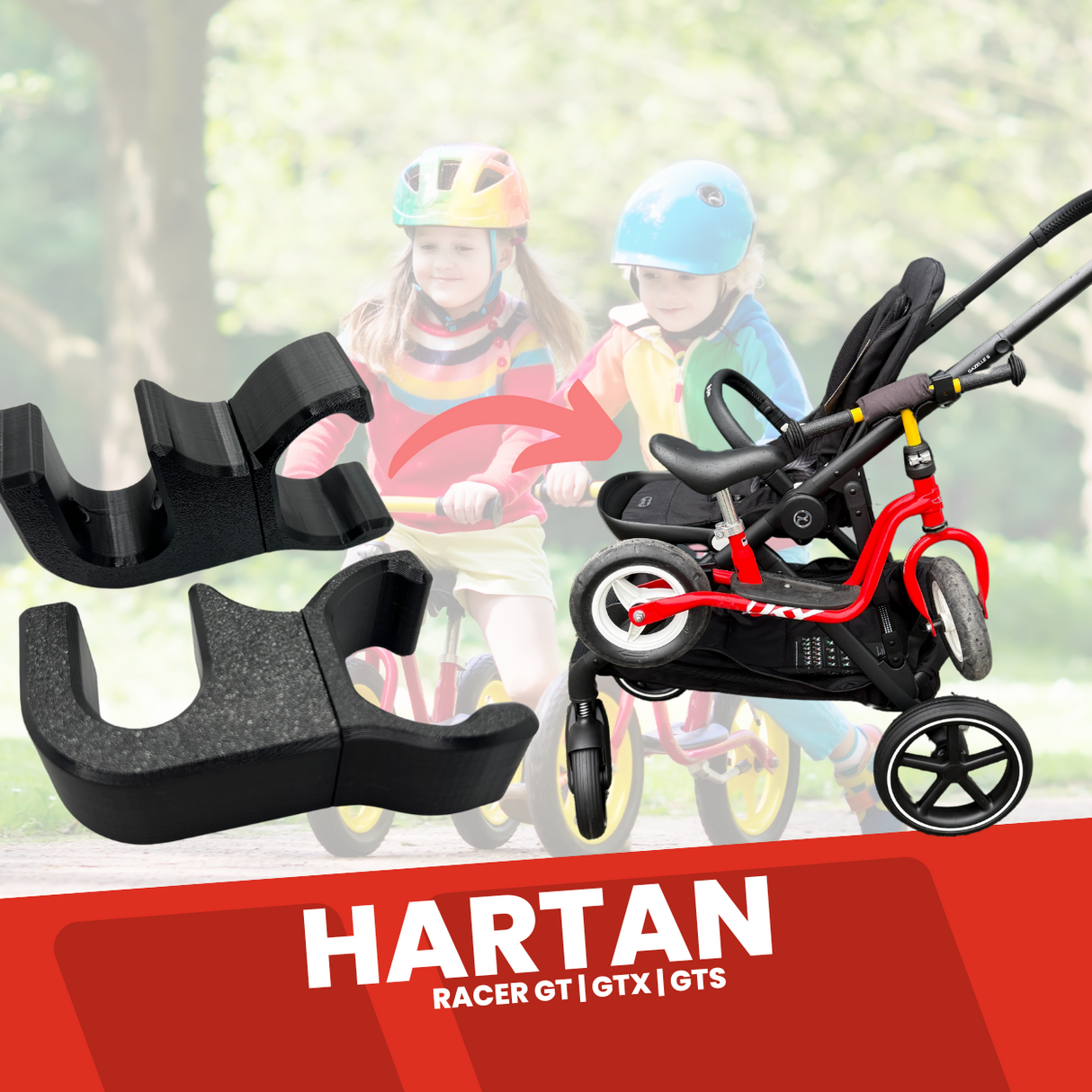 Laufradhalter kompatibel mit Hartan Racer GT / GTS / GTX