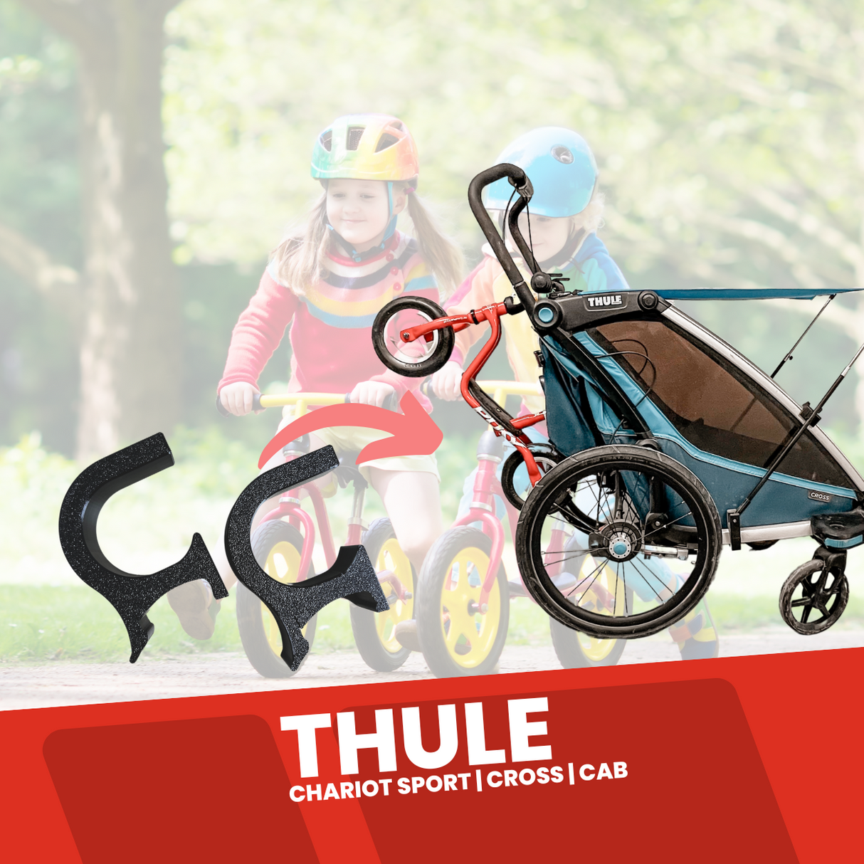 Laufradhalter für Thule Chariot / Cab / Sport / Cross
