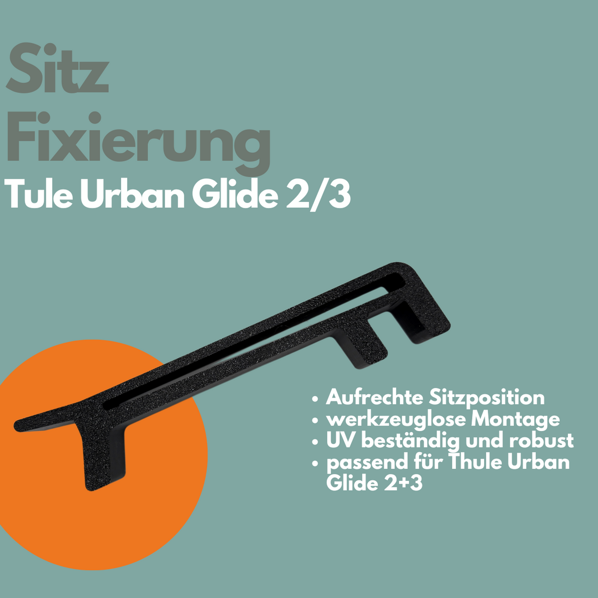Thule Urban Glide 2 Kopfstütze/ Lehnenarretierung für Kinderwagen| Fixierung der Sitzposition | zum aufrechten Sitzen