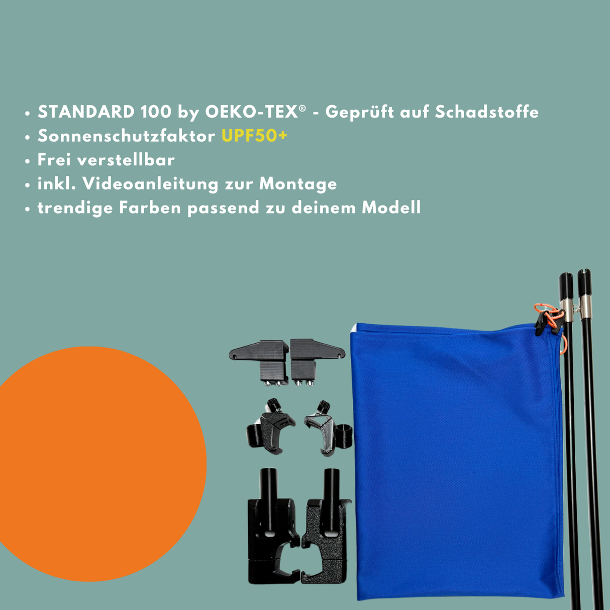 Sonnenschutz kompatibel mit Thule Chariot / Cross / Sport / Cab