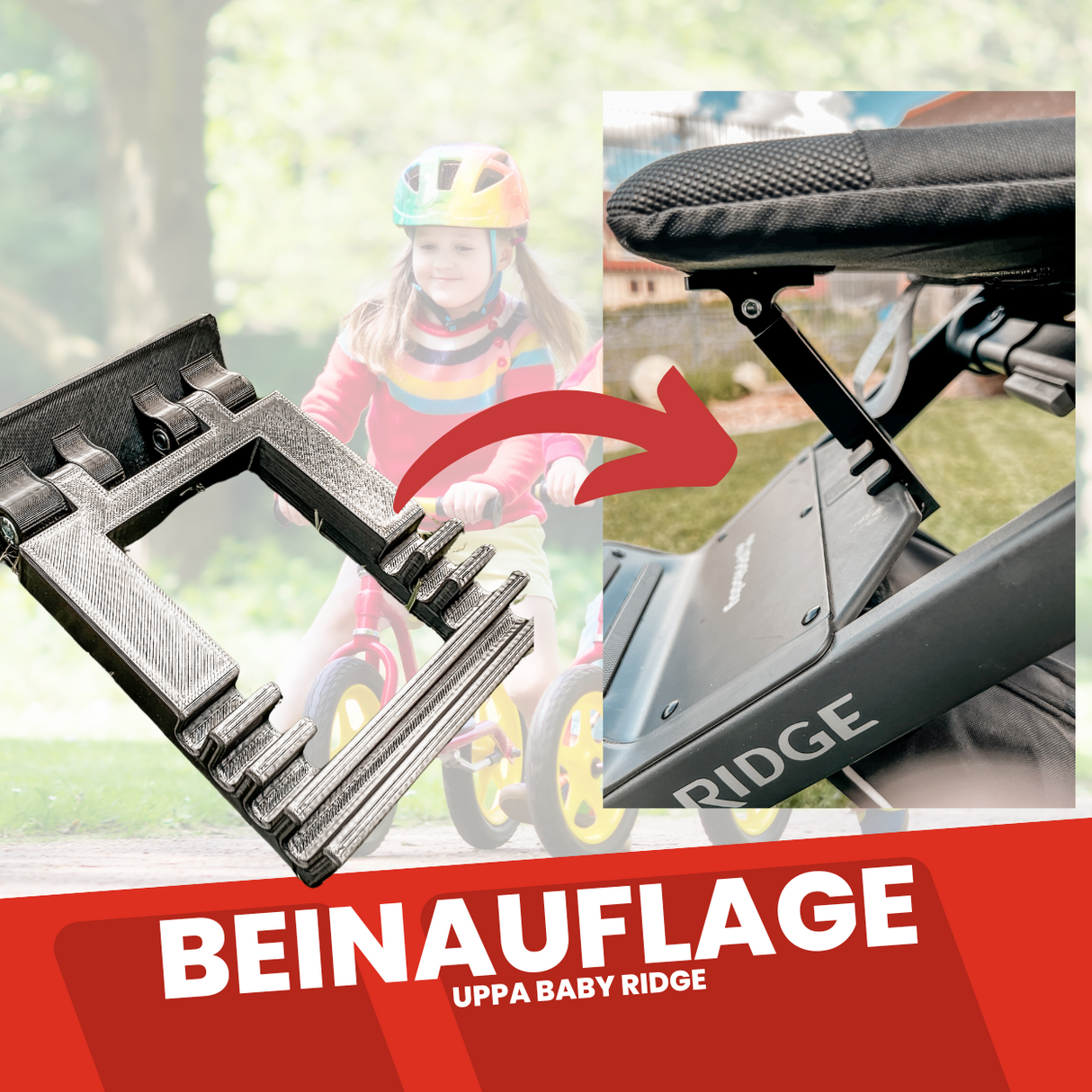 Beinauflage kompatibel mit Uppa Baby Ridge Kinderwagen