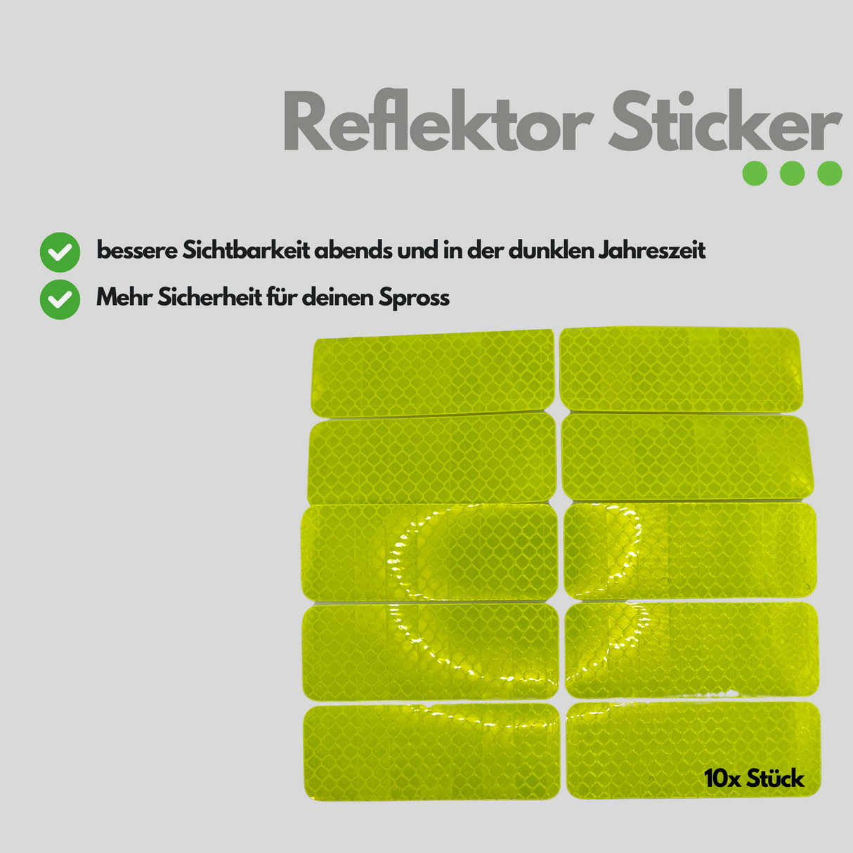 Reflektor Sticker (10 Stk) für eure Sicherheit