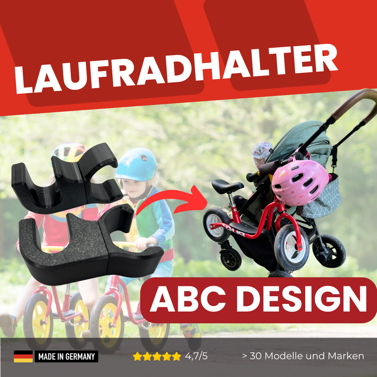 Laufradhalter passend für ABC AVUS | AVUS AIR | ZOOM | SALSA | SALSA AIR | SAMBA | VICON
