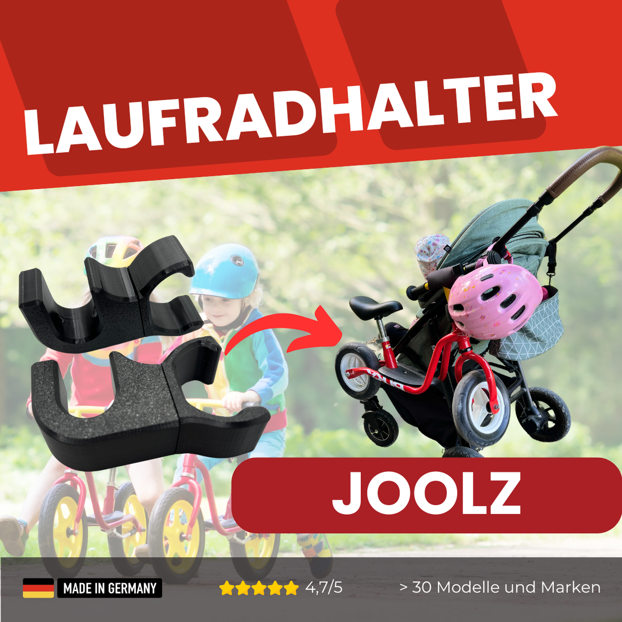 Laufradhalter kompatibel mit Joolz GEO3