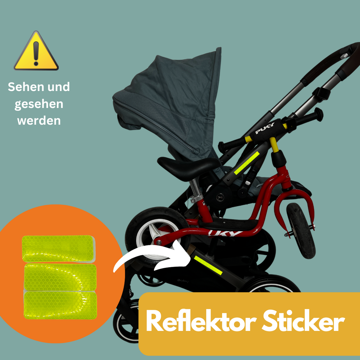 Reflektor Sticker (10 Stk) für eure Sicherheit