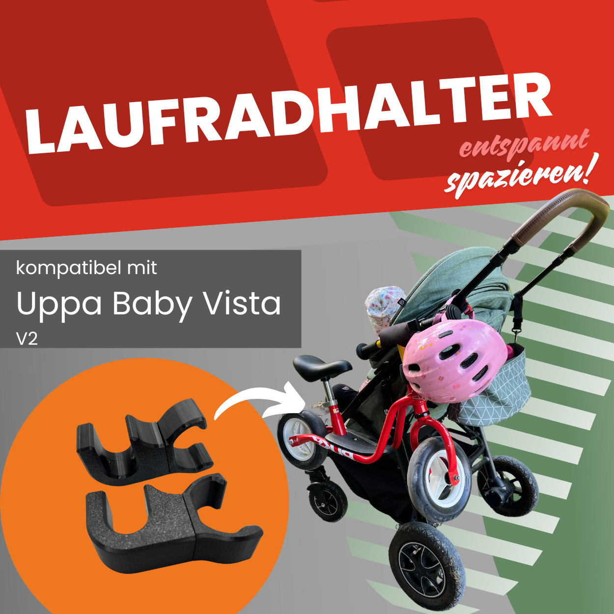 Laufradhalter kompatibel mit Uppa Baby Vista