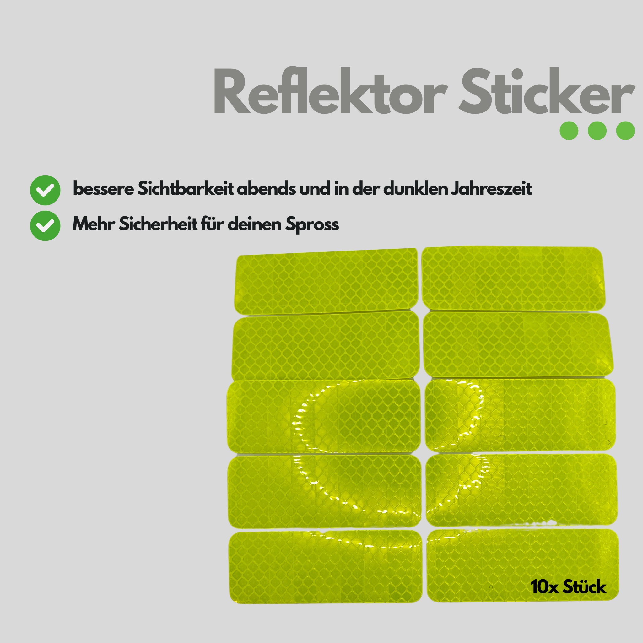 Reflektor Sticker (10 Stk) für eure Sicherheit
