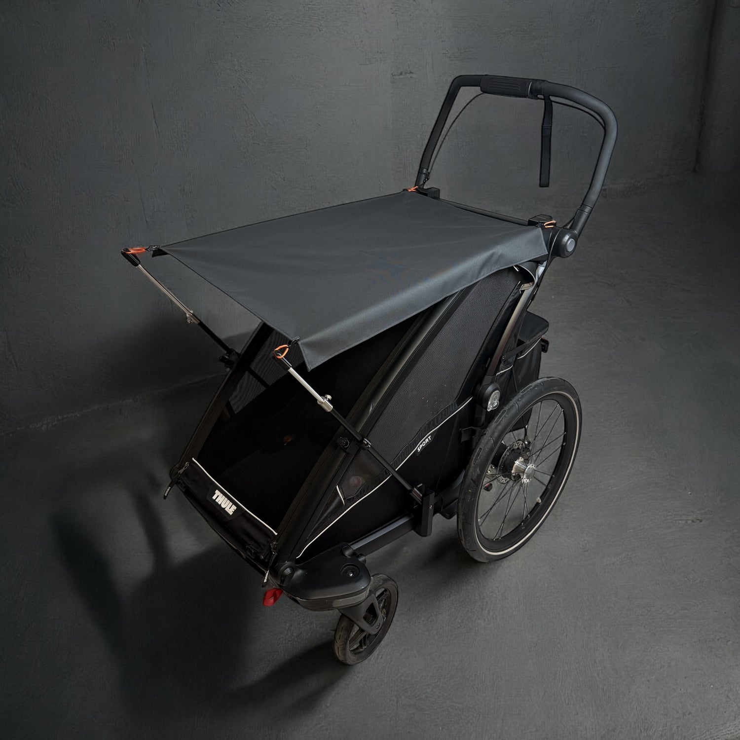 sonnensegel thule fahrradanhänger Sonnenschutz kompatibel mit Thule Chariot / Cross / Sport / Cab – der-Laufradhalter.de